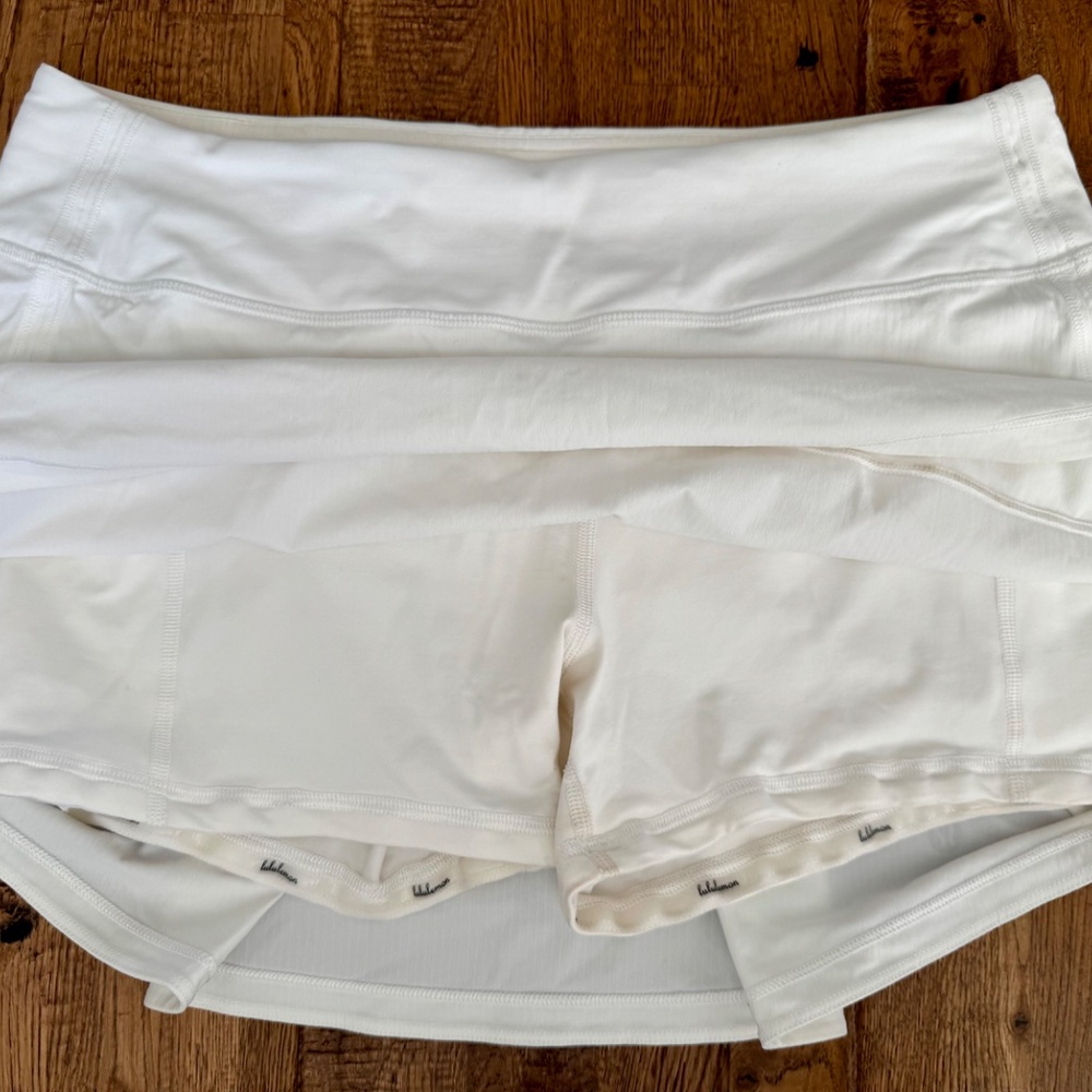 Lululemon Pace Rival Skirt White Tennis Women's Size 8 W8A84R L - Picture 4 of 9